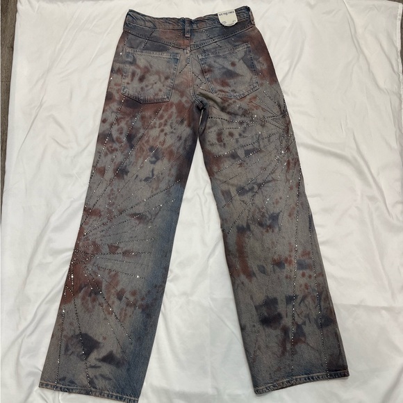 NWT We the Free Aurora, Starlit, rhinestone embellished mid rise flare leg jeans - Picture 5 of 9